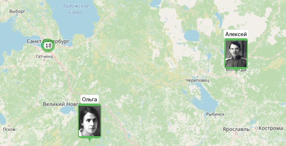 Пример фрагмента карты Пример фрагмента карты